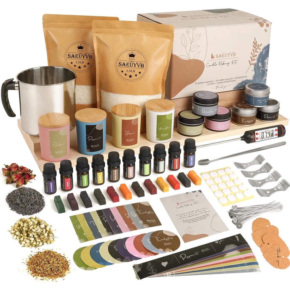 Candle Making Supplies Jars - DIY Soy Candle Making Kit -