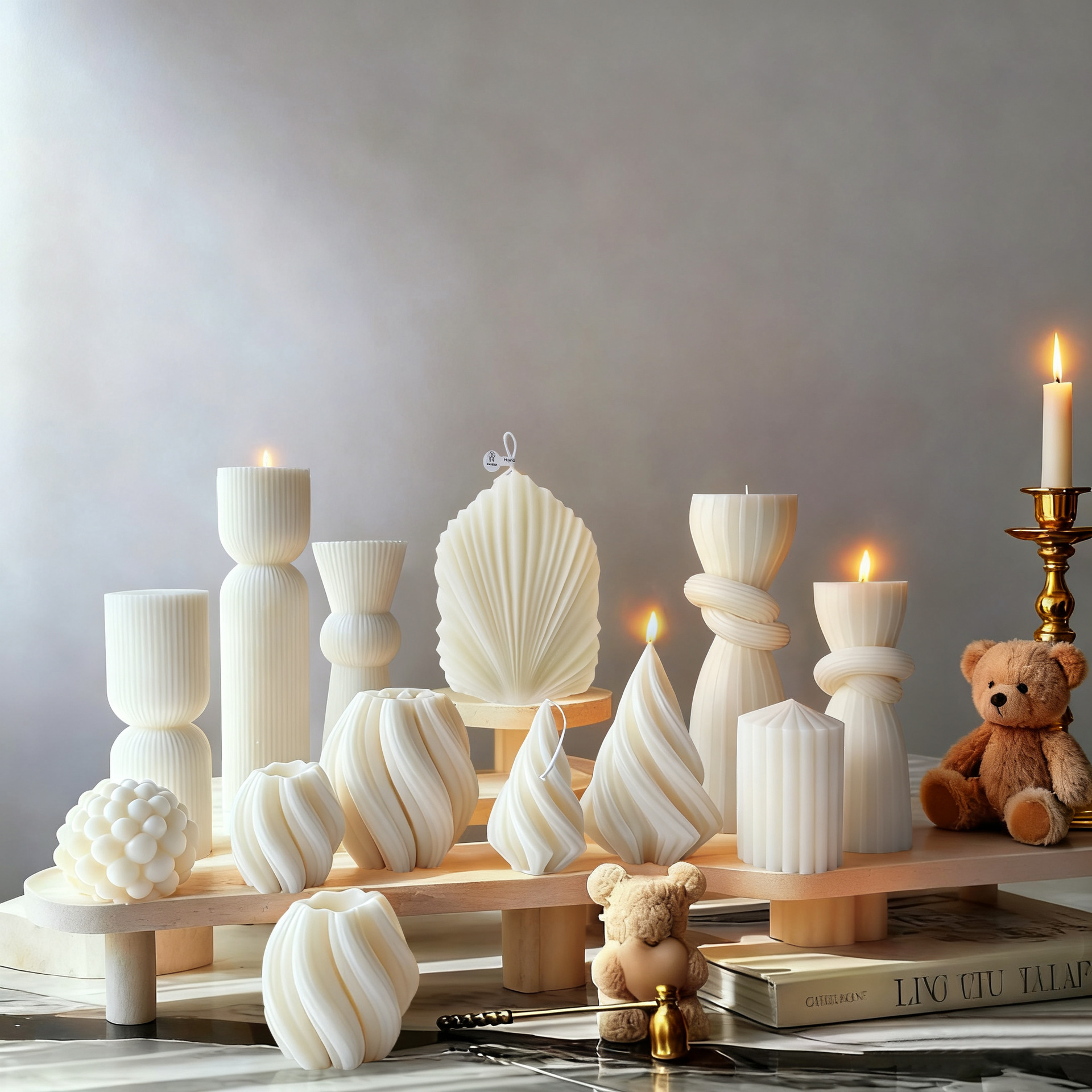 Candle Supplies Free Shipping - Nordic Minimalist White Scented Candle Atmosphere
