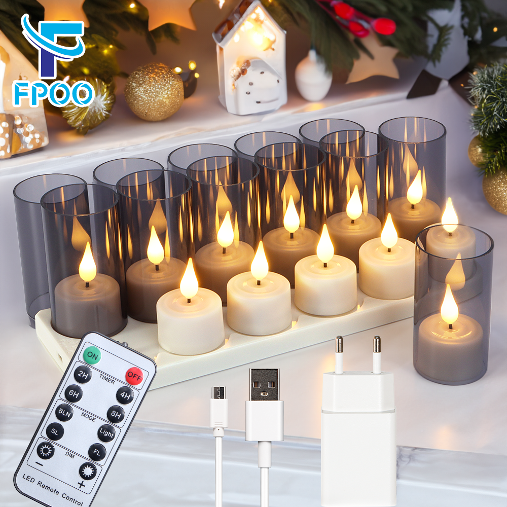 Candle Supplies Free Shipping - LED Candle Light Rechargeable Flameless Candles