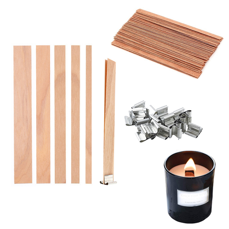 30/50pcs Wooden Candle Wick Se – обзор и цена Candle Making Supplies Jars