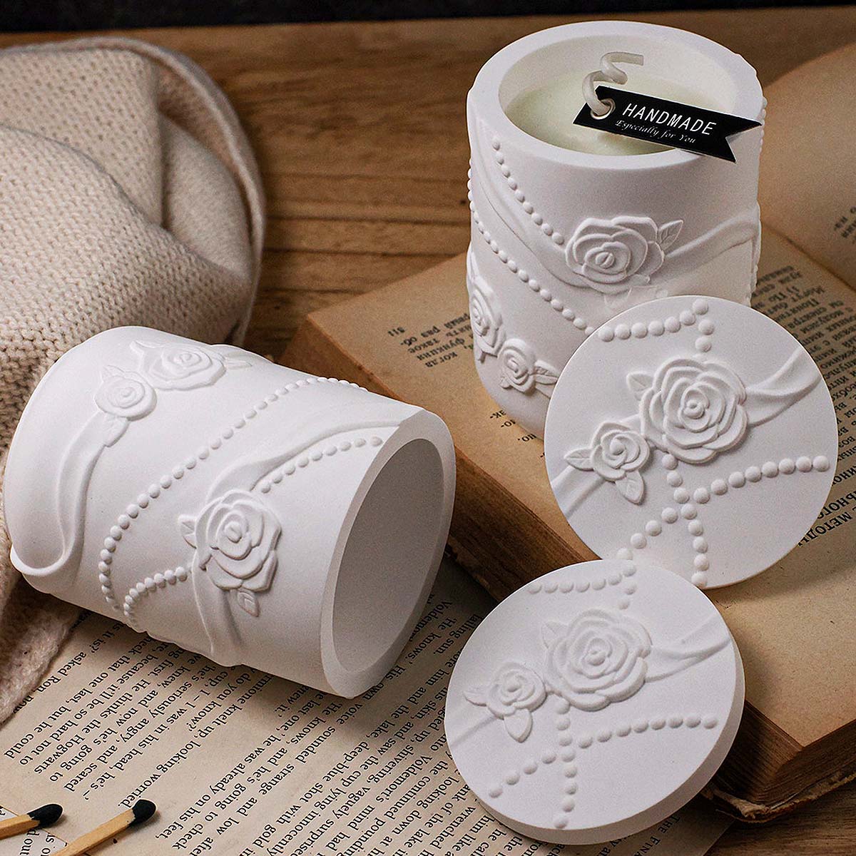 Concrete Flower Shape Candle J – обзор и цена Candle Making Supplies Jars