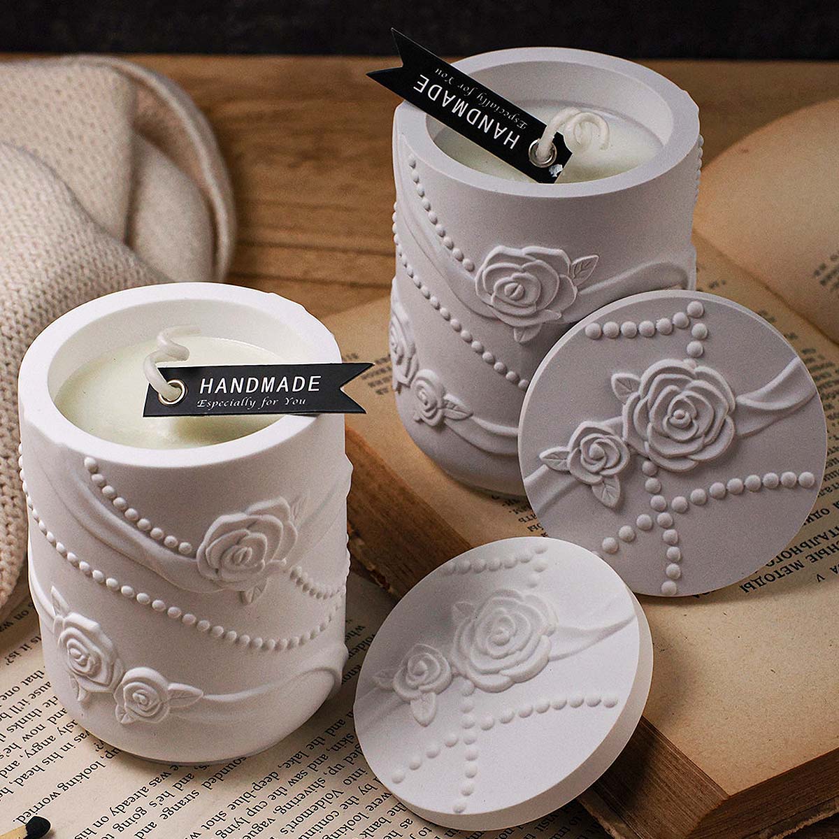 Concrete Flower Shape Candle J – обзор и цена Candle Making Supplies Jars