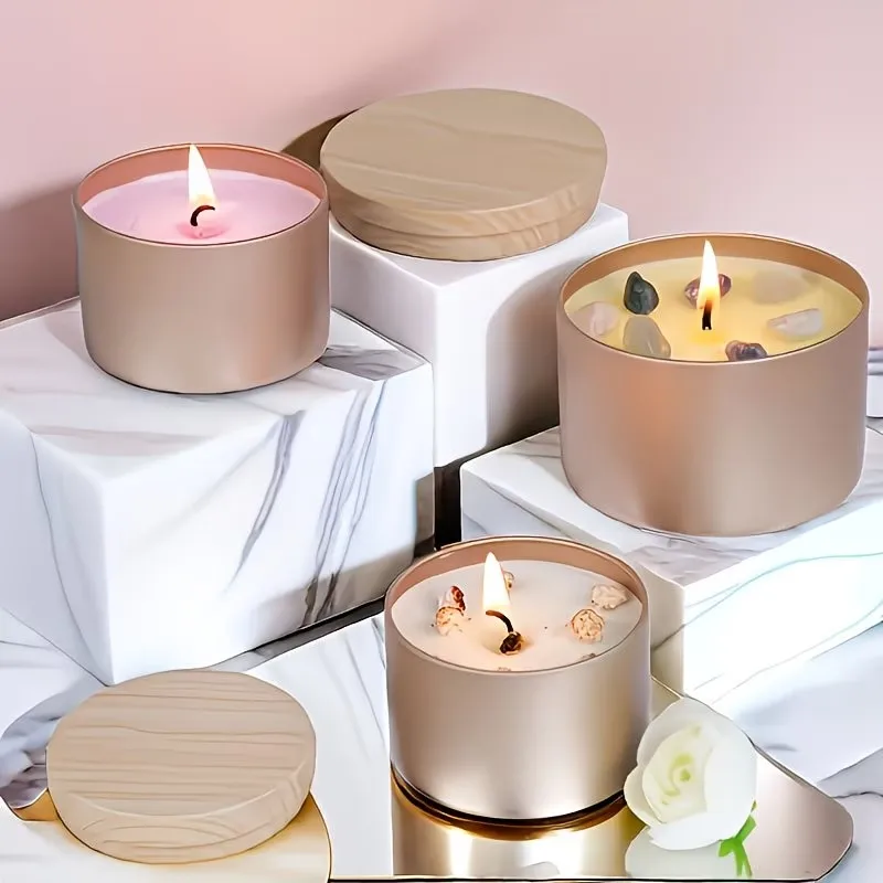 Rose Golden Metal Candle Jars  – обзор и цена Candle Making Supplies Jars