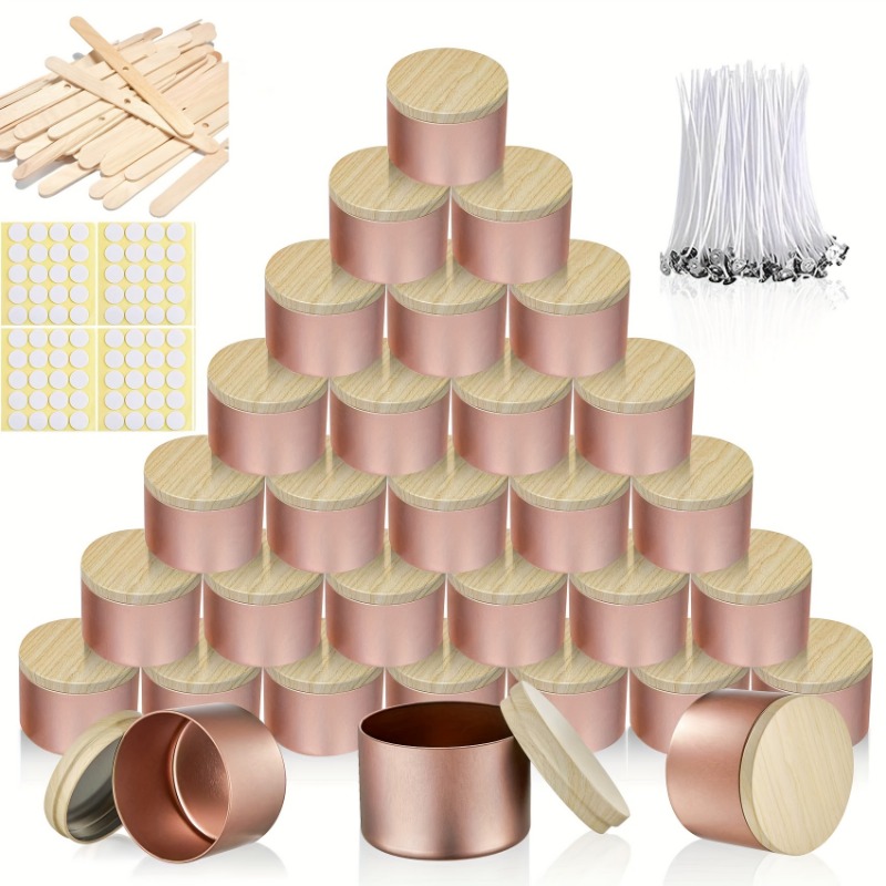 Rose Golden Metal Candle Jars  – обзор и цена Candle Making Supplies Jars