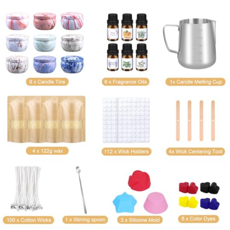 Candle Making Kits for Adults, – обзор и цена Candle Supplies Jars