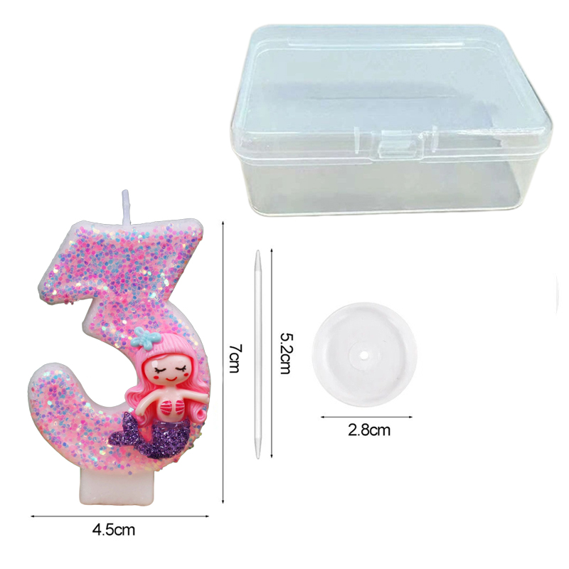 Creative Pink Mermaid 0-9 Digi – обзор и цена Candle Supplies Free Shipping