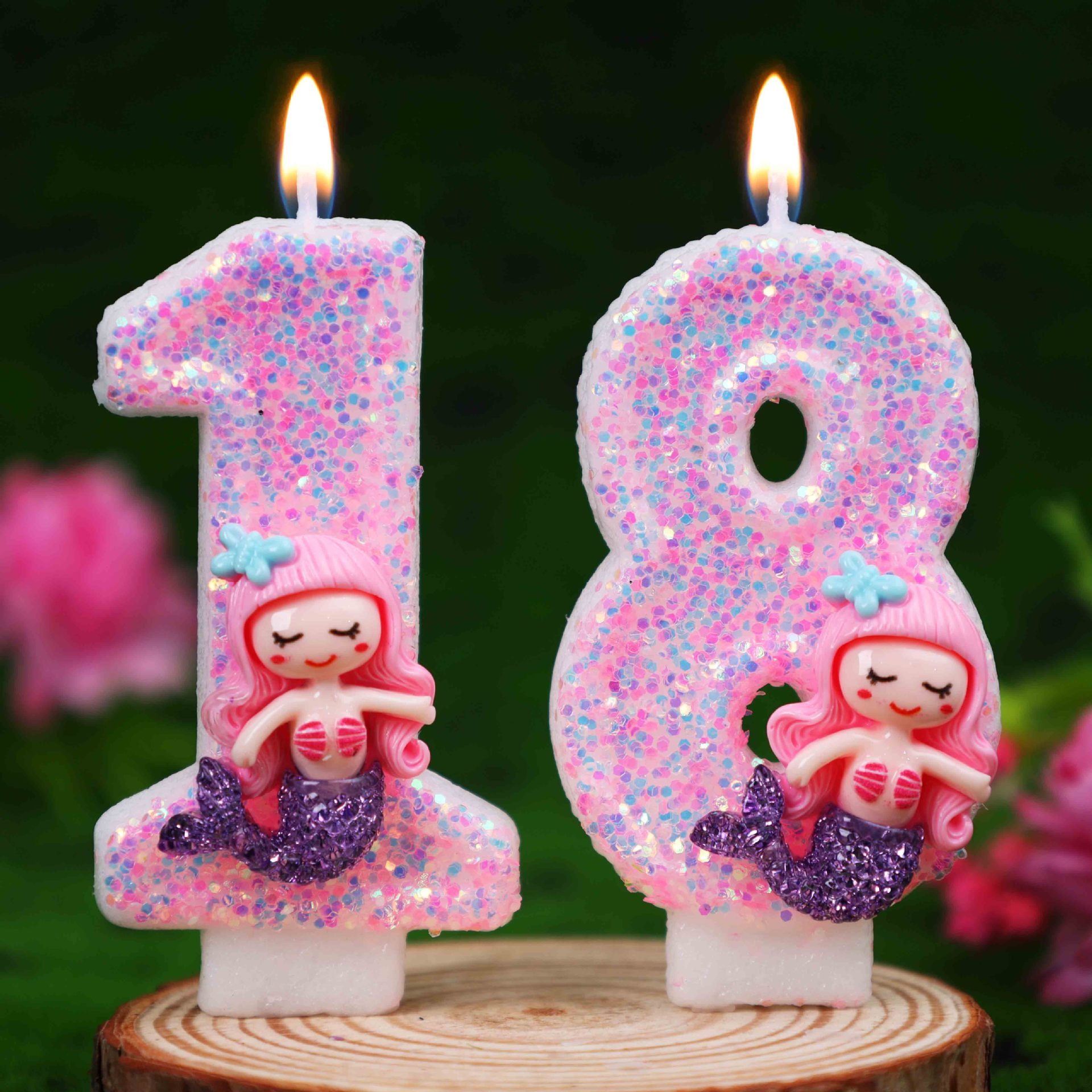 Creative Pink Mermaid 0-9 Digi – обзор и цена Candle Supplies Free Shipping