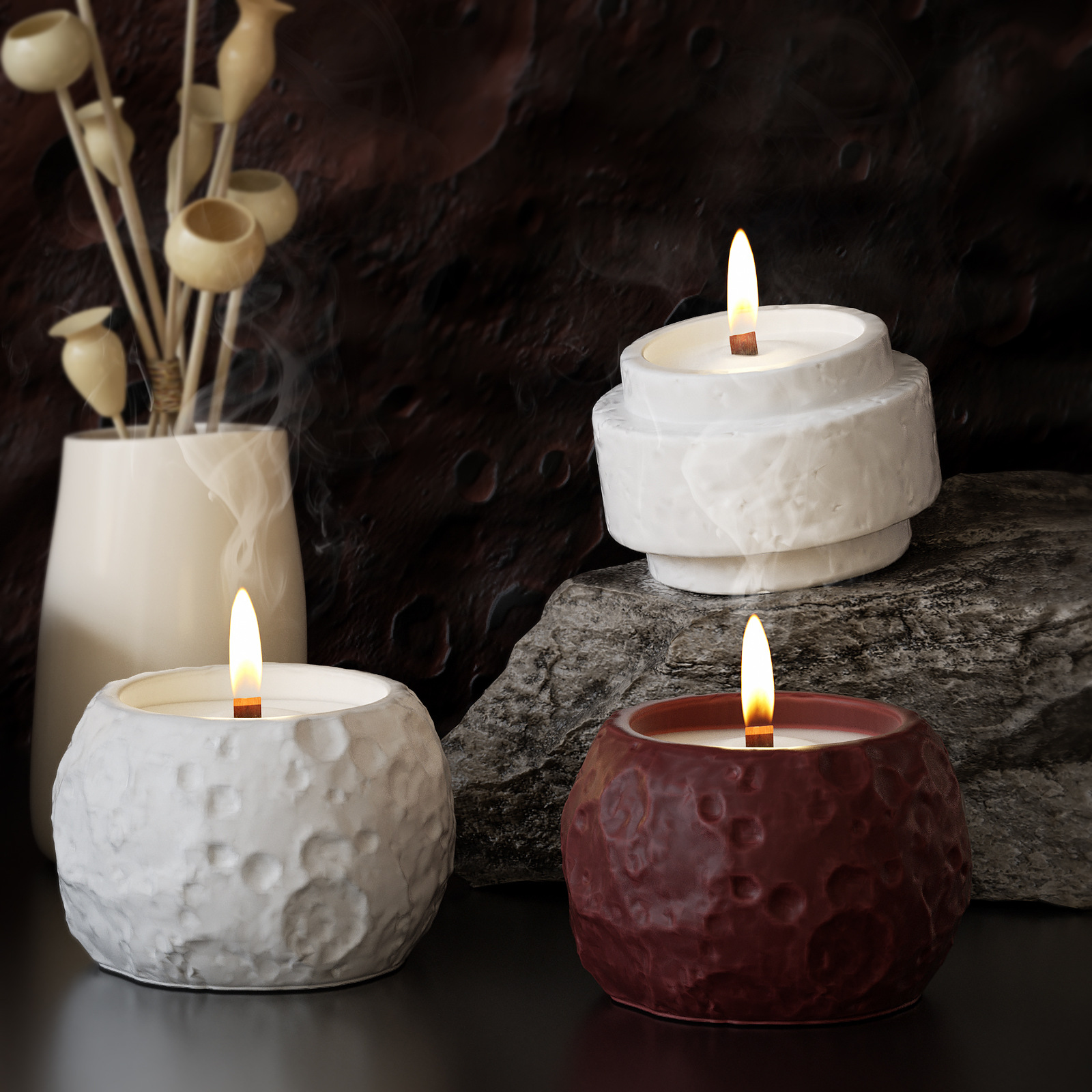 Lunar Texture Candle Jar Silic – обзор и цена Candle Making Supplies Jars