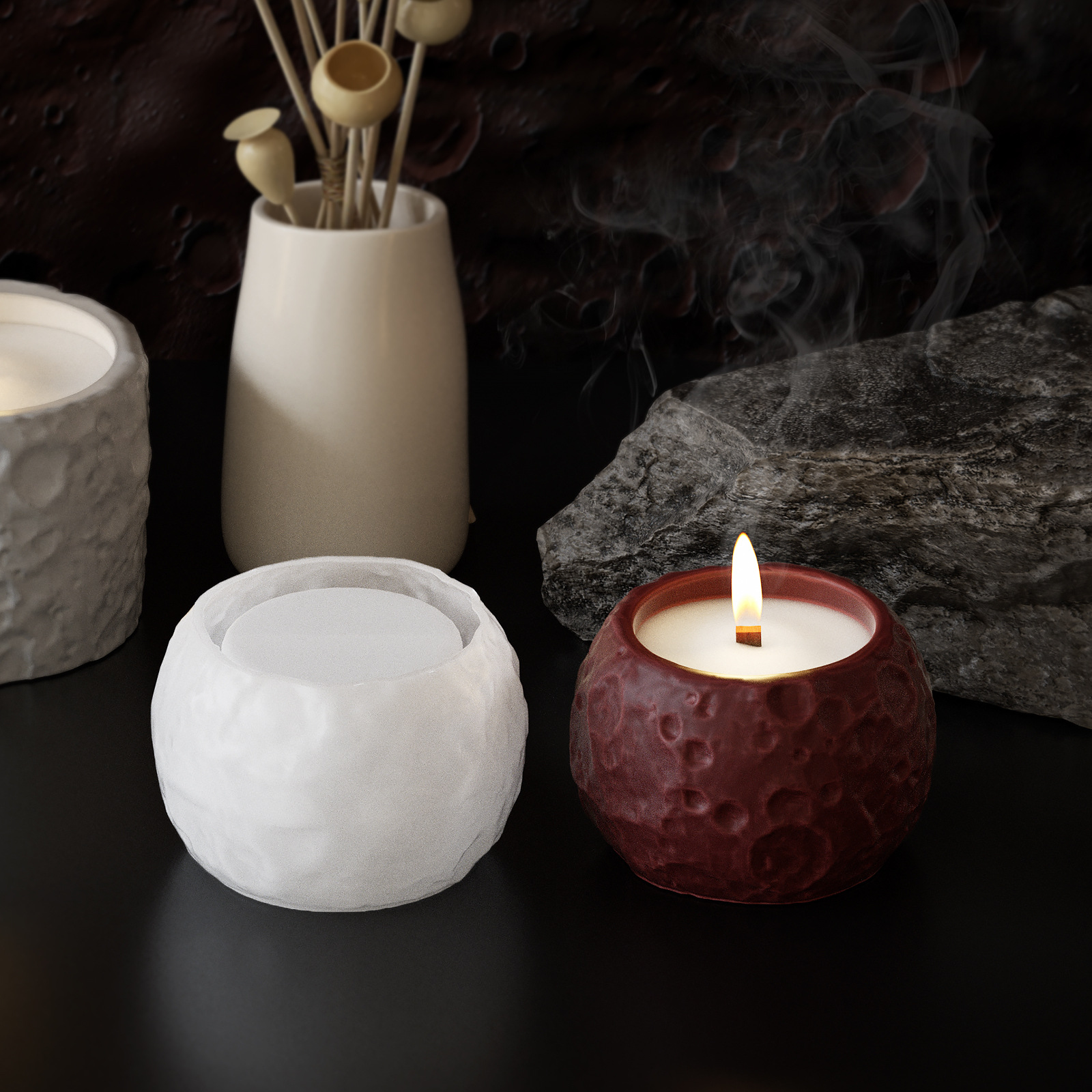 Lunar Texture Candle Jar Silic – обзор и цена Candle Making Supplies Jars