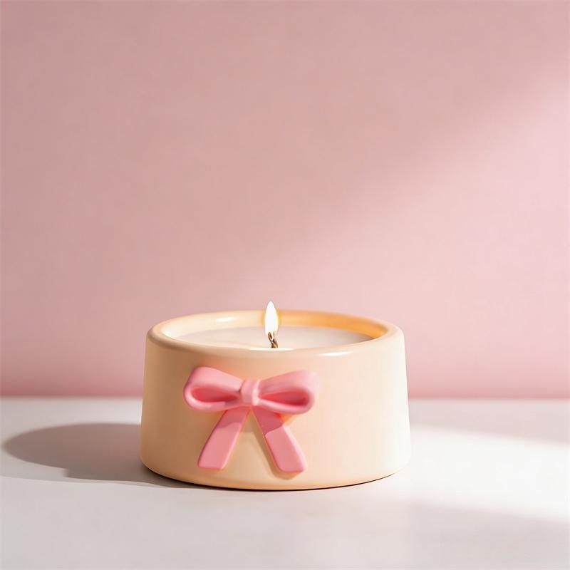 Mini Bowknot Round Plaster Gyp – обзор и цена Candle Supplies Jars