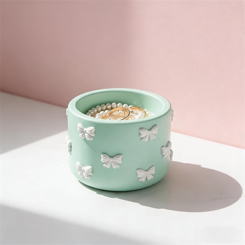 Mini Bowknot Round Plaster Gyp – обзор и цена Candle Supplies Jars
