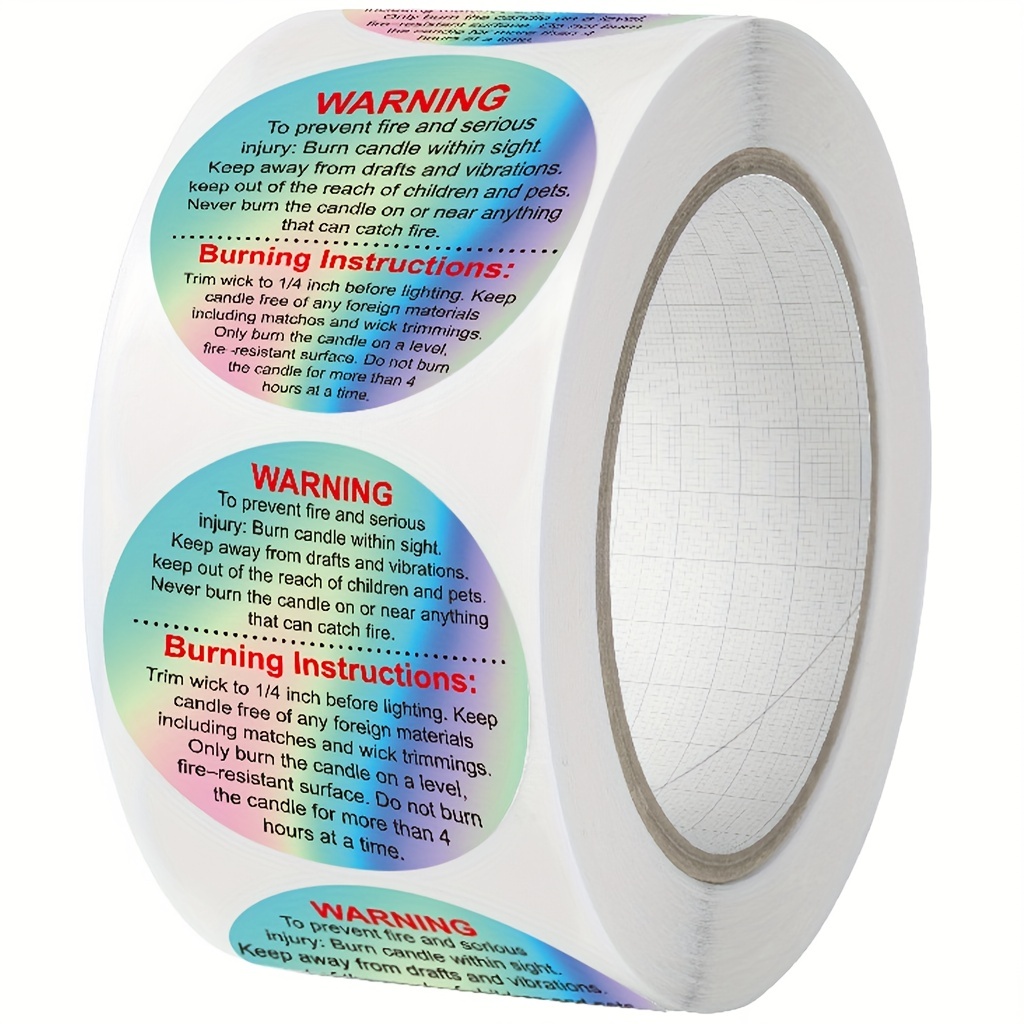 500pcs Wax Melt Warning Labels – обзор и цена Candle Making Supplies Jars