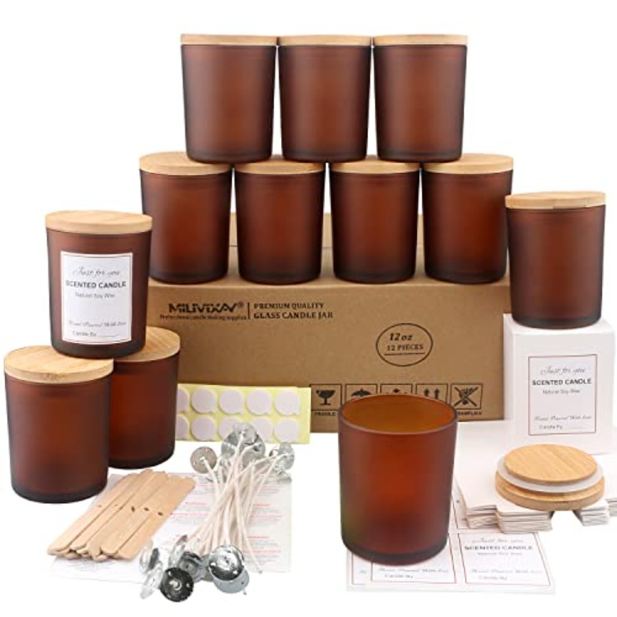 12 Pack 12 OZ Glass Candle Jar – обзор и цена Candle Supplies Jars