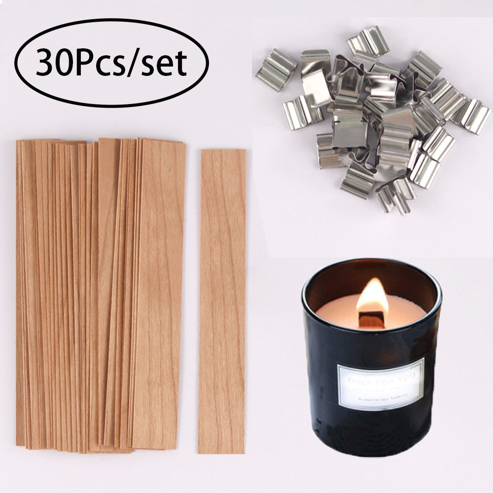 30pcs Wooden Candle Wicks Cand – обзор и цена Candle Supplies Jars
