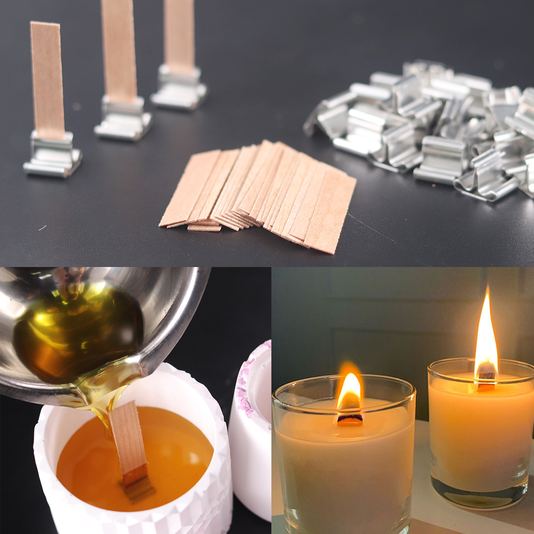 30pcs Wooden Candle Wicks Cand – обзор и цена Candle Supplies Jars
