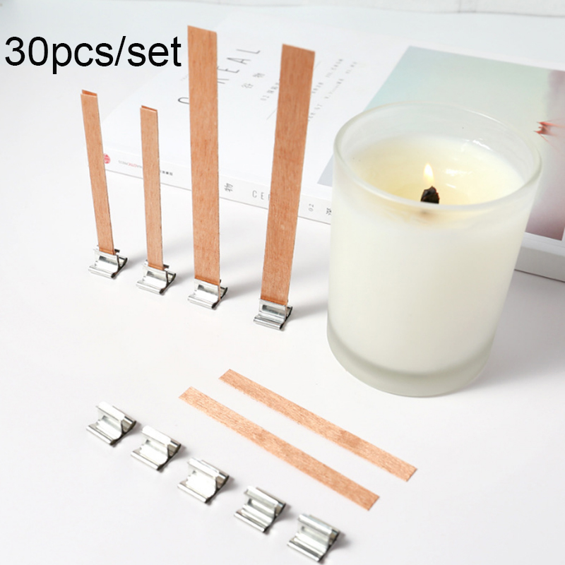 30Pcs Wooden Candle Wicks Set  – обзор и цена Candle Supplies Jars