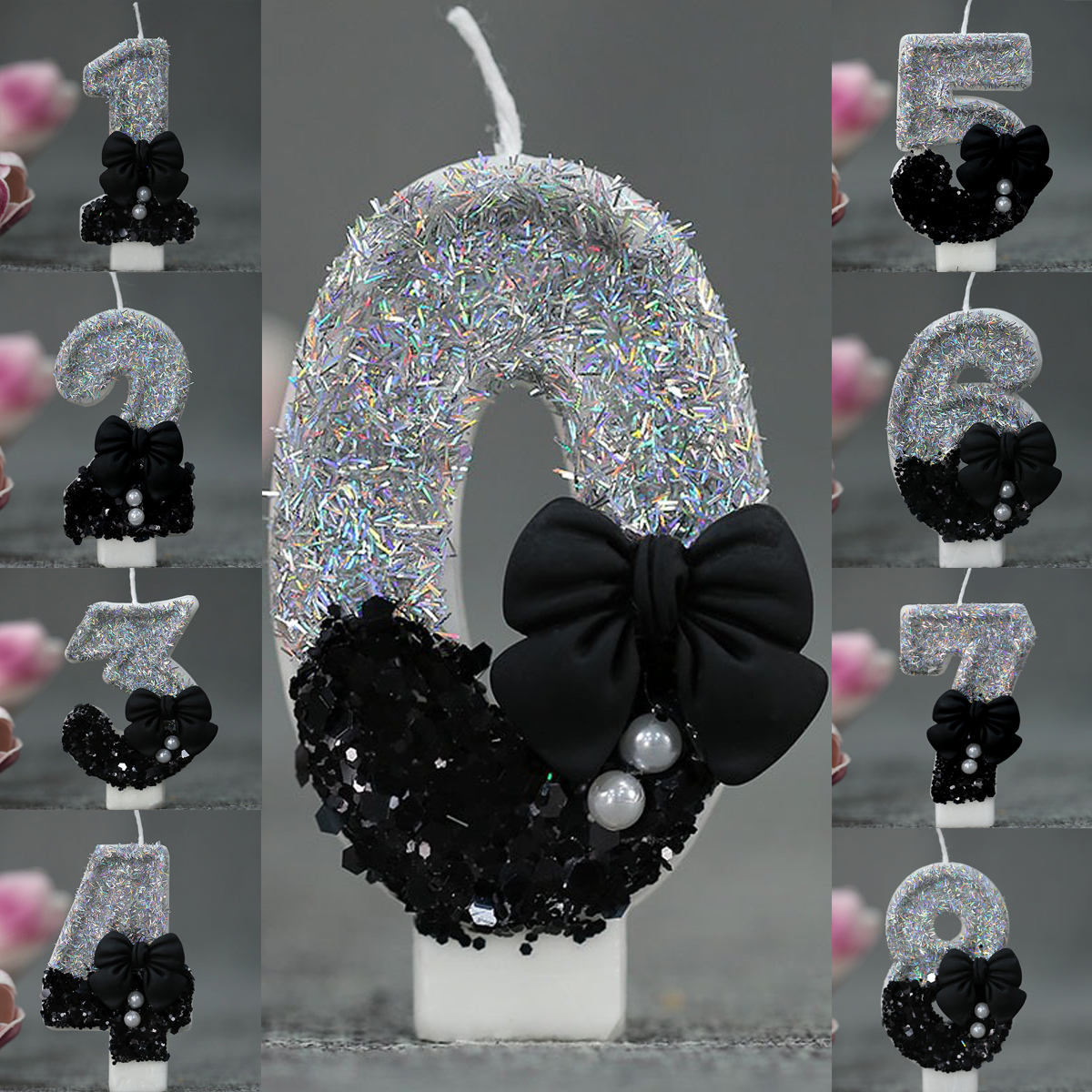 Midnight Bow & Pearl 0-9 Numbe – обзор и цена Candle Supplies Free Shipping