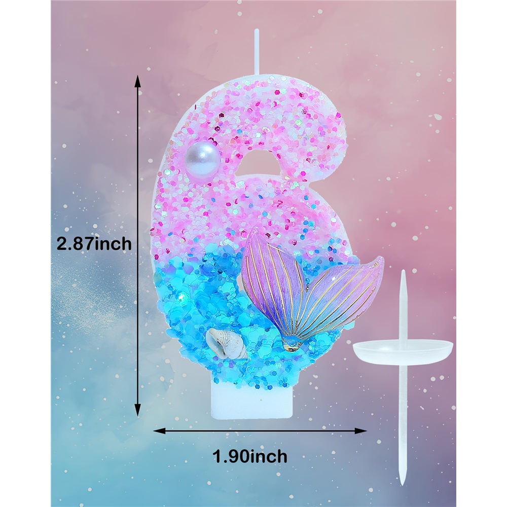Mermaid Themed Birthday Candle – обзор и цена Candle Supplies Free Shipping