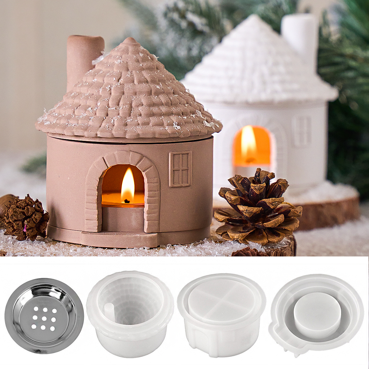 3D House Incense Stove Silicon – обзор и цена Candle Making Supplies Jars